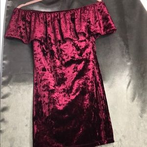 Forever 21 sexy red velvet dress